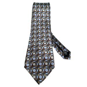 Stafford Geometric Circles Tie 100% Silk Made in USA